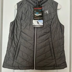 Zeroxposur women’s thermo cloud lightweight quilted gray color vest.Size medium